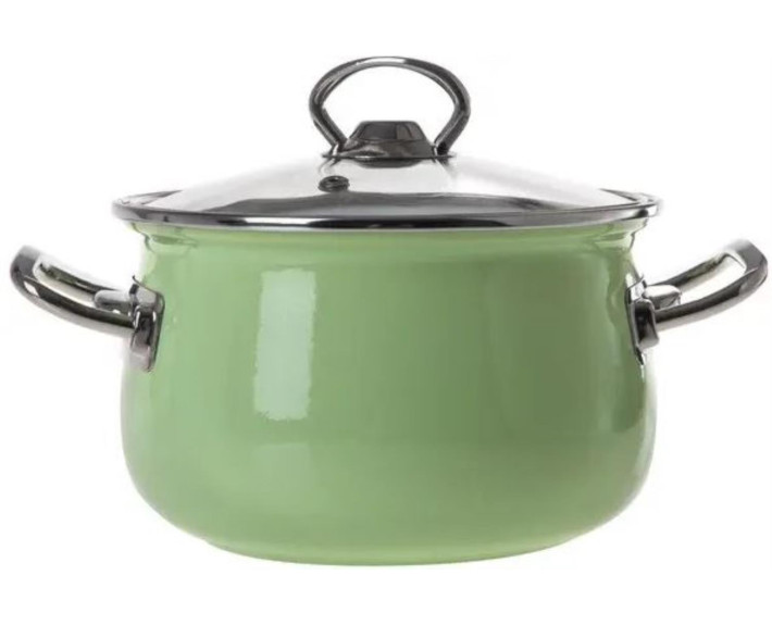 Каструля /люкс/cк.кр/20 см / 3.7 л /Pastel Green INFINITY SCE-P558