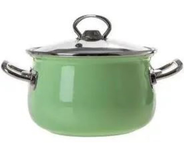Каструля /люкс/cк.кр/22 см / 5 л /Pastel Green INFINITY SCE-P558