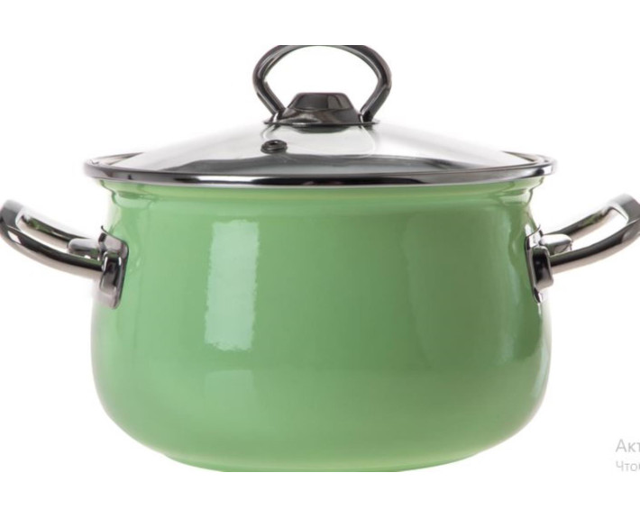 Каструля /люкс/cк.кр/24 см / 6.5 л /Pastel Green INFINITY SCE-P558