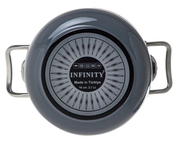 Каструля /люкс/cк.кр/20 см / 3.7 л /Gray INFINITY SCE-P952