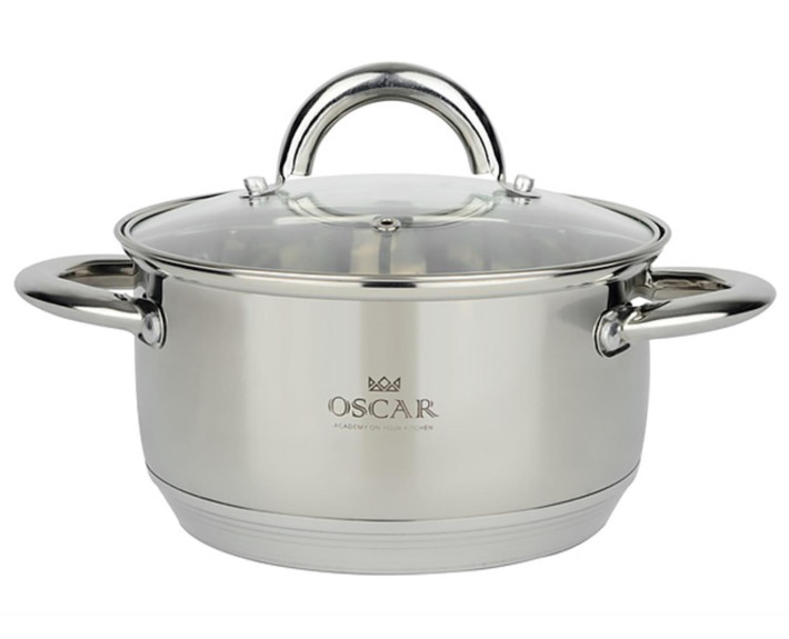 Каструля 24 см (6 л) з кришкою  OSCAR GRAND