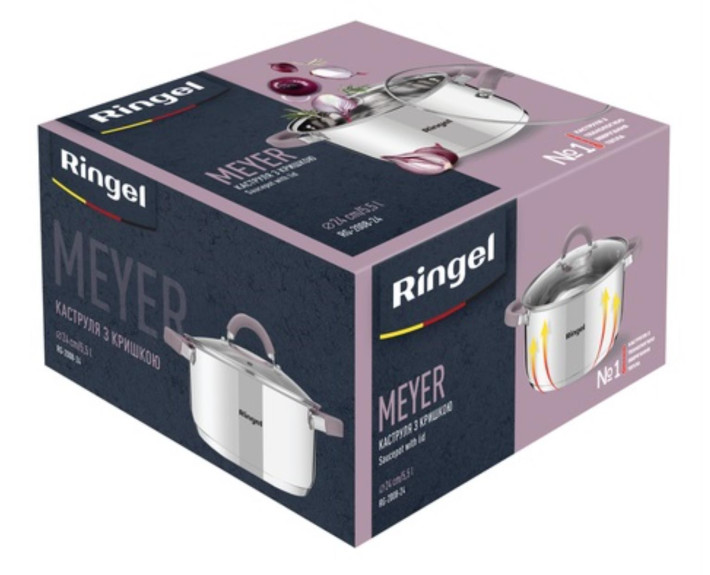 Каструля RINGEL Meyer  з кришкою 20 см  (3,2 л), Туреччина