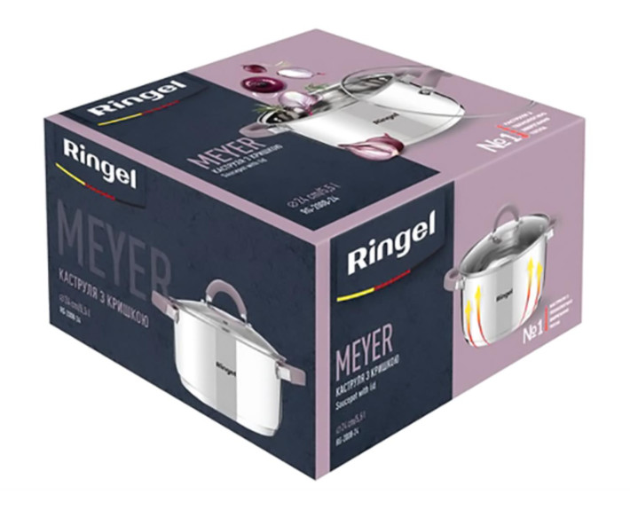 Каструля 22 см (4.2 л) з кришкою RINGEL Meyer