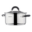 Каструля зі скляною кришкою Ardesto Gemini Salerno, 0.8л, нержавіюча сталь, силікон