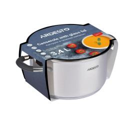 Каструля зі скляною кришкою Ardesto Gemini Salerno, 3.4л, нержавіюча сталь, силікон
