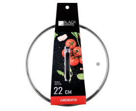 Крышка Ardesto Black Mars, 22см, стекло, нержавеющая сталь, силикон
