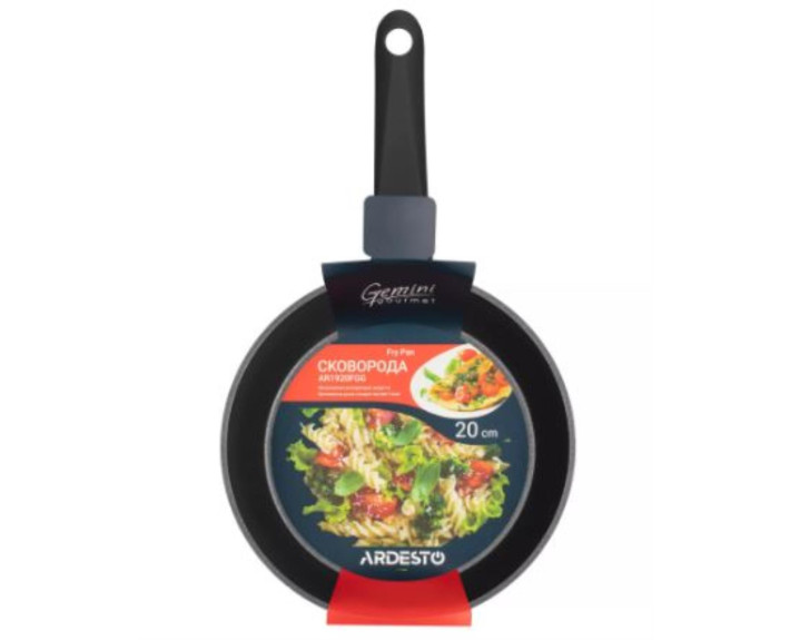 Сковорода Ardesto Gemini Gourmet Aosta, 20см, алюминий, черный