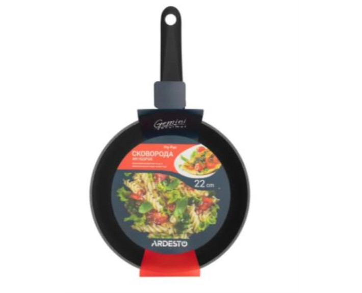 Сковорода Ardesto Gemini Gourmet Aosta, 22см, алюміній, чорний