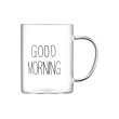 Набір чашок з ручками Ardesto Good Morning 420мл, 2шт, боросилікатне скло, прозорий