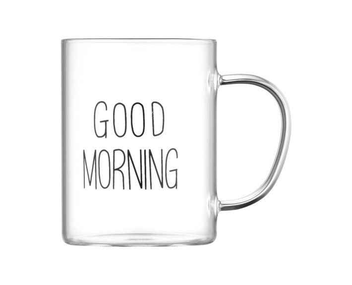 Набір чашок з ручками Ardesto Good Morning 420мл, 2шт, боросилікатне скло, прозорий