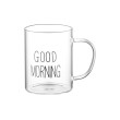 Набір чашок з ручками Ardesto Good Morning 420мл, 2шт, боросилікатне скло, прозорий