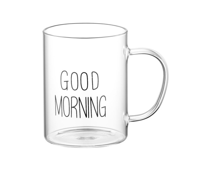 Набір чашок з ручками Ardesto Good Morning 420мл, 2шт, боросилікатне скло, прозорий