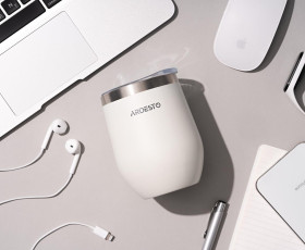 Термокухоль Ardesto Compact Mug, 350мл, нержавіюча сталь, білий