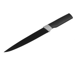 Кухонний ніж слайсерний Ardesto Black Mars, 20см, нержавіюча сталь, пластик, чорний
