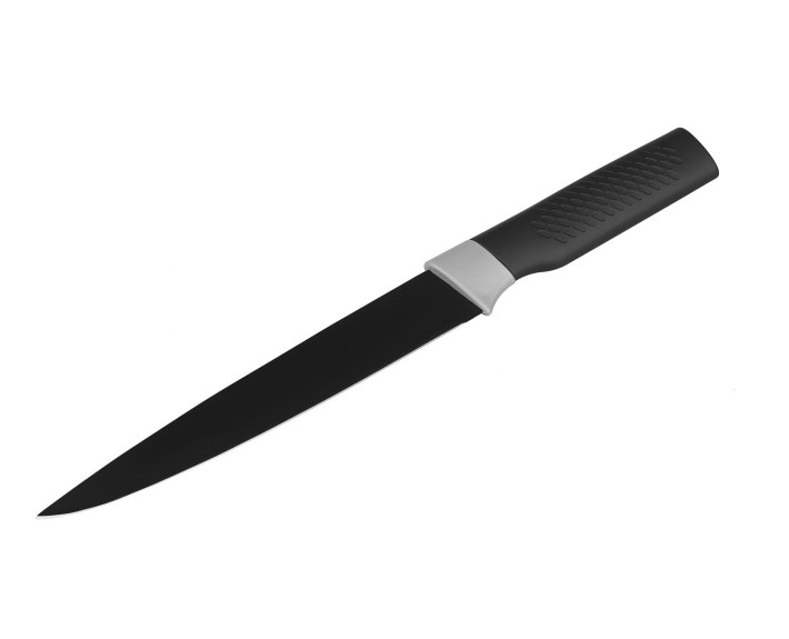 Кухонный нож слайсерный Ardesto Black Mars, 20см, нержавеющая сталь, пластик, черный