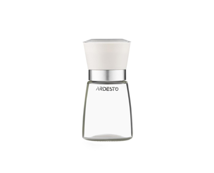 Млинок для солі та перцю Ardesto Gemini, 180мл, скло, пластик, прозорий, бежевий