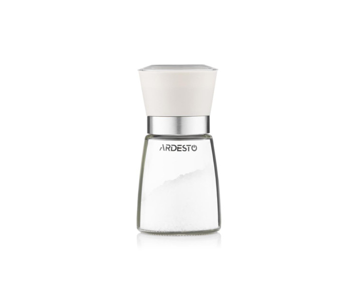 Млинок для солі та перцю Ardesto Gemini, 180мл, скло, пластик, прозорий, бежевий