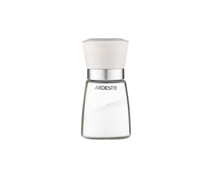 Млинок для солі та перцю Ardesto Gemini, 180мл, скло, пластик, прозорий, бежевий