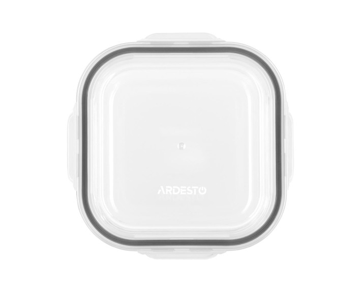 Контейнер для зберігання харчових продуктів Ardesto Gemini, 0.8л, боросилікатне скло, пластик, квадр