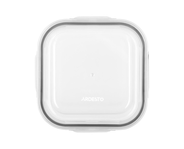 Контейнер для зберігання харчових продуктів Ardesto Gemini, 1,2л, боросилікатне скло, пластик, квадр