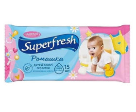 Серветки вологі Flower/Breeze 15 шт Super Fresh