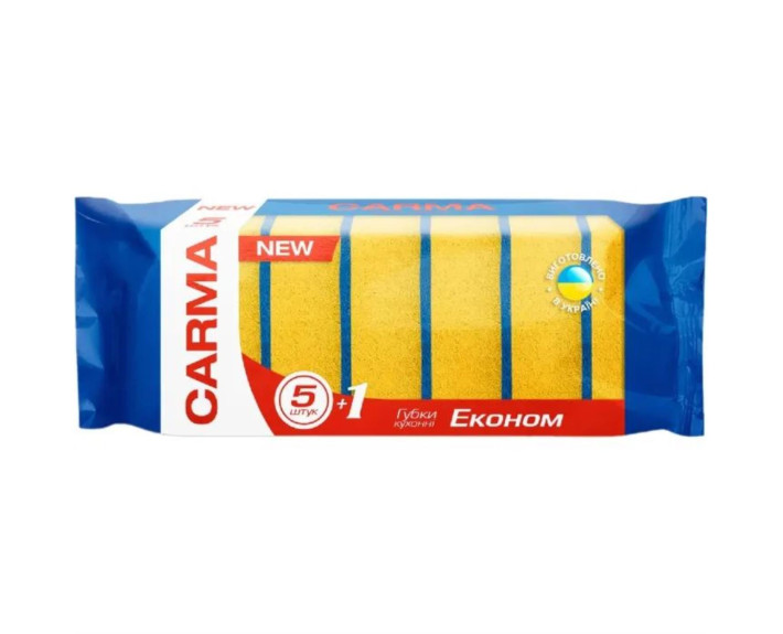 Губка кухонна Економ 6шт, шт Carma