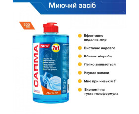 Засіб д/миття посуду 500мл Актив,Carma