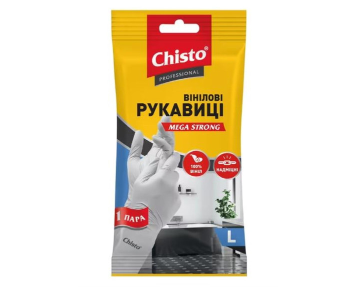 Перчатки виниловые р.L 1 пара, Chisto