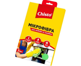 Серветка з мікрофібри 1шт для меблів та техніки, шт Chisto