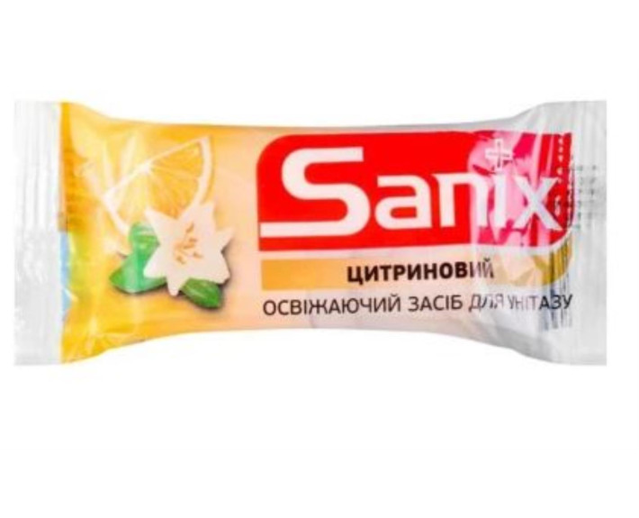 Освежающее средство для унитазов 35г запаска Цитриновый, Sanix
