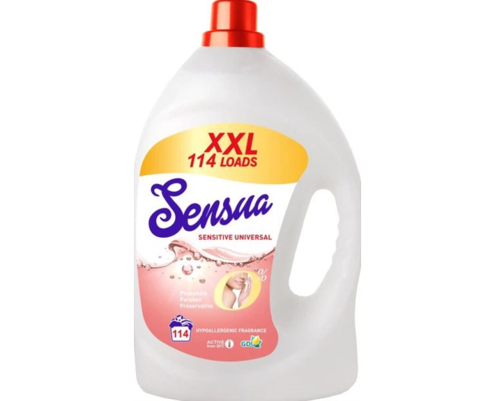 Засіб для прання 4л всіх типів тканин та кольорів SENSITIVE GEL Sensua