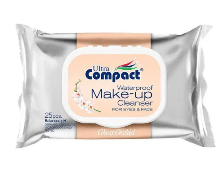 Салфетки влажные 25шт Мейк-Ап с клапаном, Ultra Compact