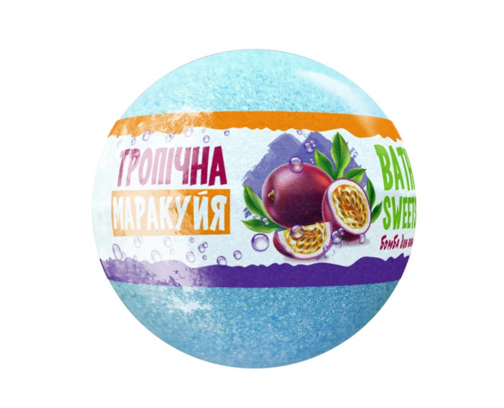 Бомба для ванн 100г Тропічна маракуйя, шт Аква Шайн Bath Sweets