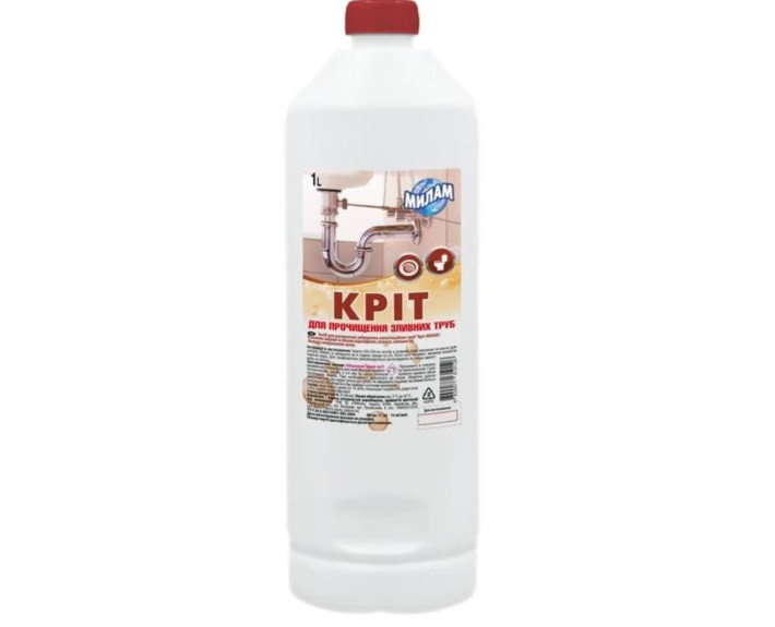 Засіб рідкий д/розчинення забрудння канал.труб ''Кріт-МілаМ-chemical'' 1л