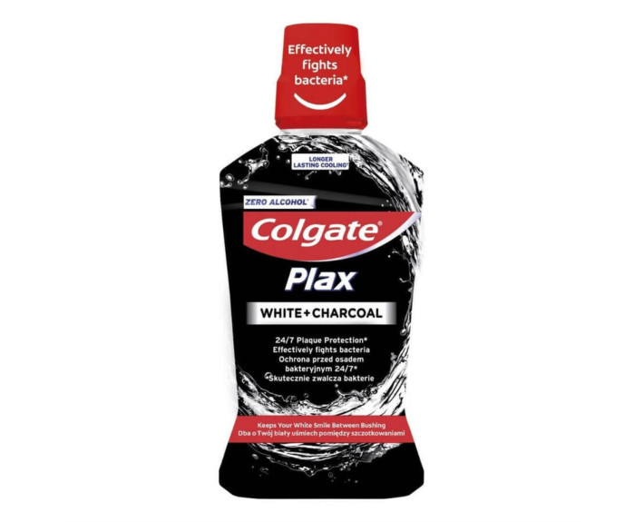 Ополаскиватель для полости рта 500мл отбеливание с древесным углем, Colgate Plax