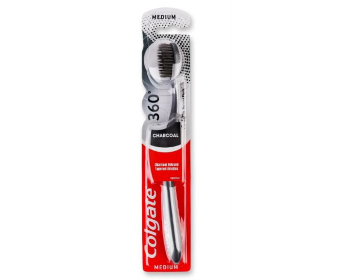 Зубна щітка 360 Деревне вугілля, Colgate