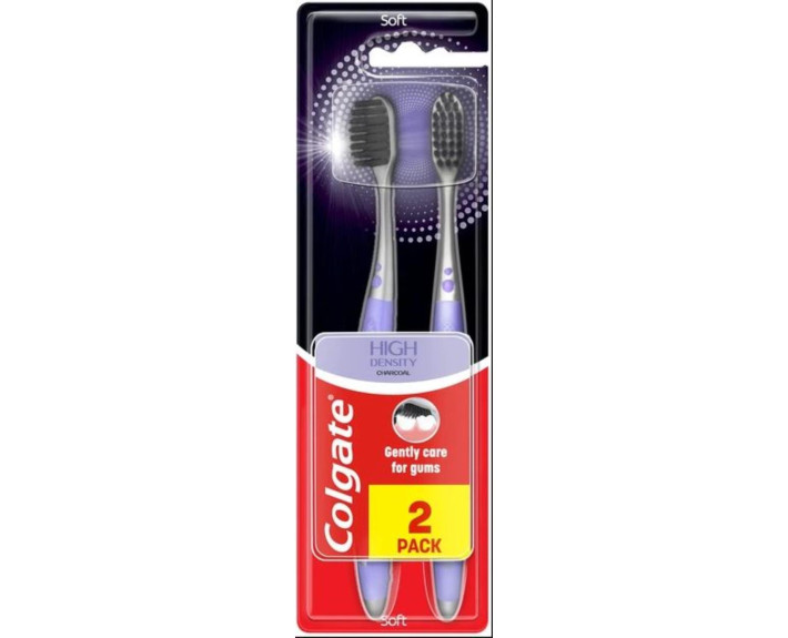 Зубна щітка Colgate High Density Charcoal 2шт, Colgate