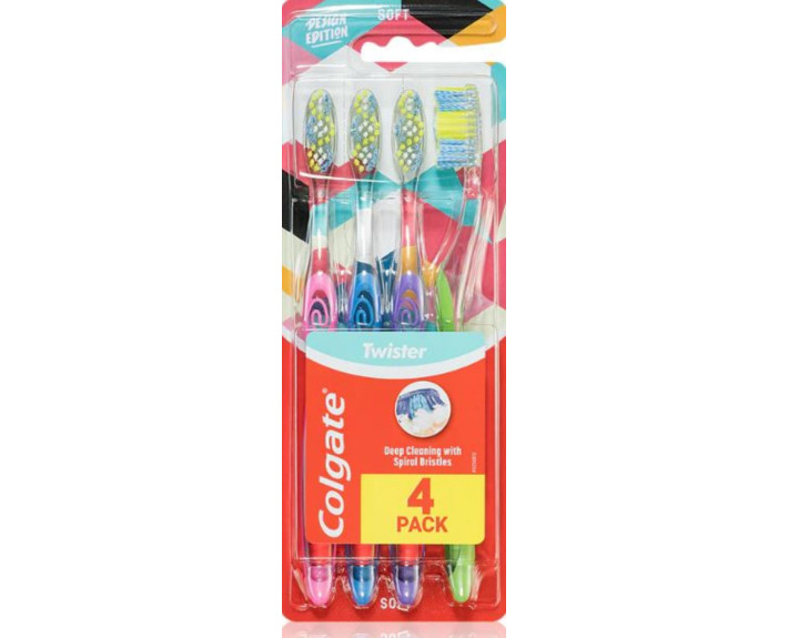 Зубная щетка Твистер 4шт, Colgate