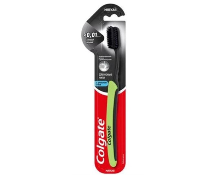 Зубна щітка Шовкові нитки з деревним вугіллям, Colgate