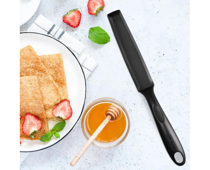 Лопатка кухонная для блинов Tefal Bienvenue, узкая, пластик, черный