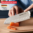 Кухонний ніж Сантоку Tefal Ice Force, 18см, нержавіюча сталь, пластик, чорний
