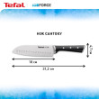 Кухонний ніж Сантоку Tefal Ice Force, 18см, нержавіюча сталь, пластик, чорний