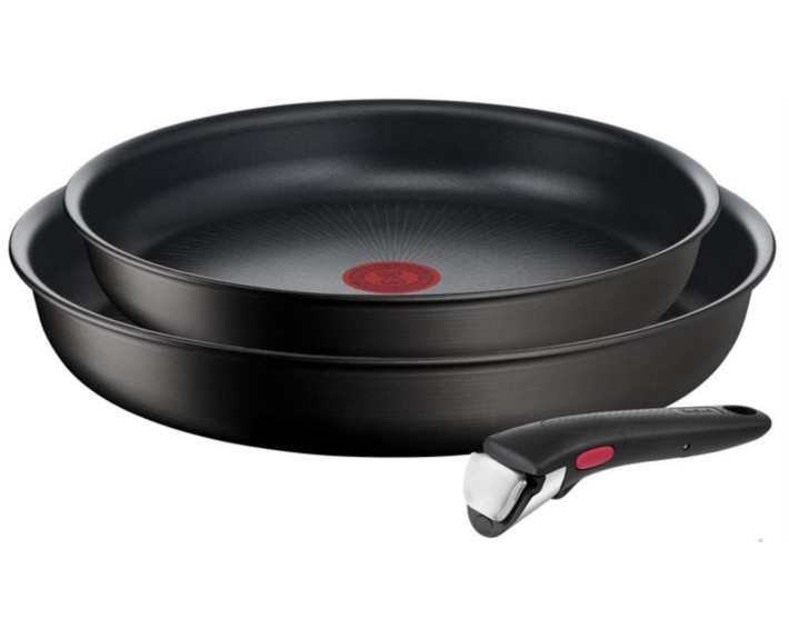 Набор посуды Tefal Ingenio Unlimited, сменная ручка, 3 предмета, алюминий, бакелит, черный