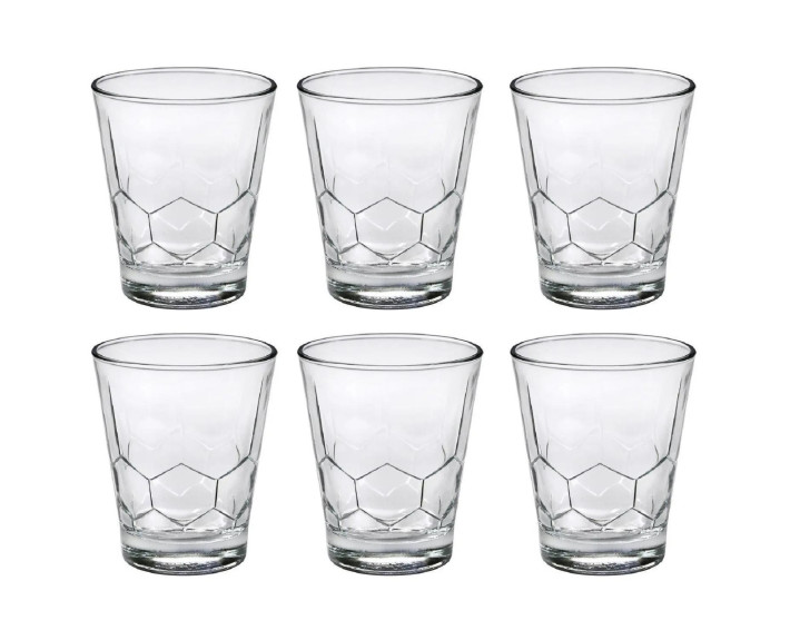 Набір склянок Duralex Hexagone, низьких, 300мл, h-90см, 6шт, скло, прозорий