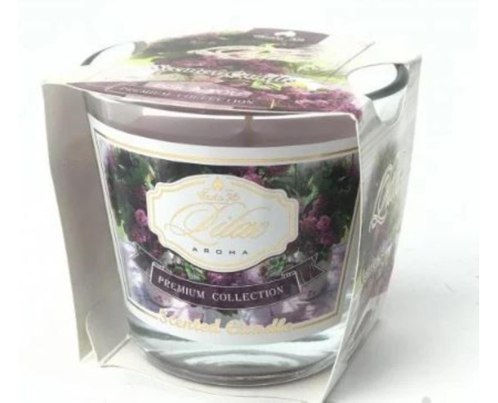 Свічка в склі Premium collection аром. Бузок  арт.101