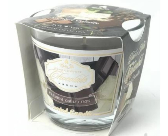 Свічка в склі Premium collection аром. Чорний & Білий шоколад арт.106