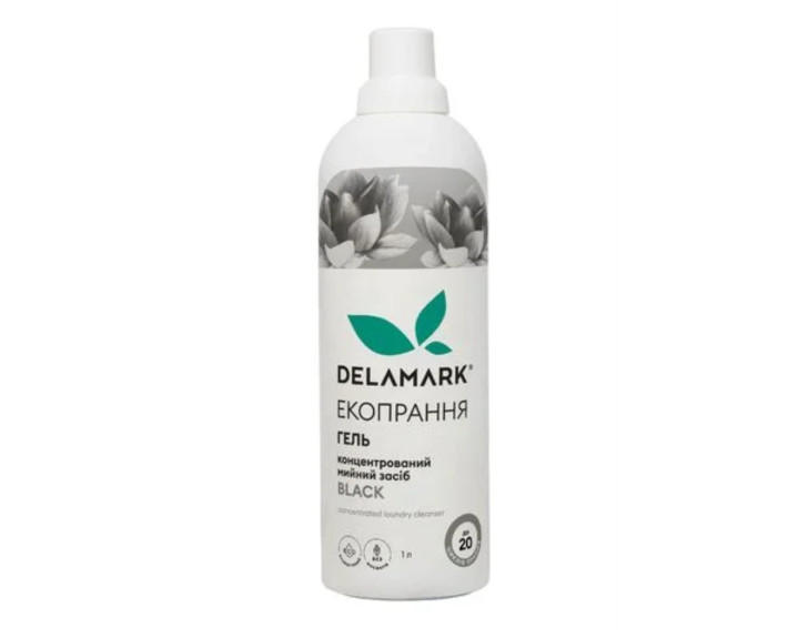 Засіб для прання Рідкий безфосфатний концентрат Black 1л Delamark