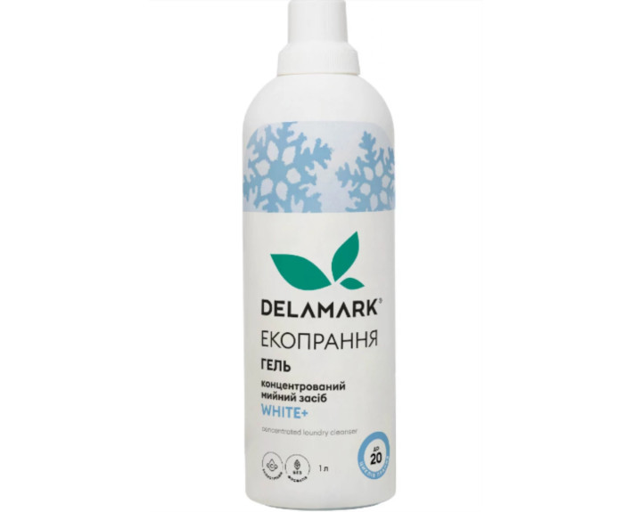 Засіб для прання Рідкий безфосфатний концентрат White 1л Delamark