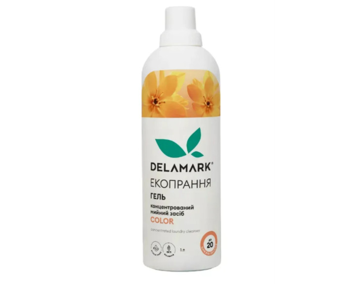 Засіб для прання Рідкий безфосфатний концентрат Color 1л Delamark