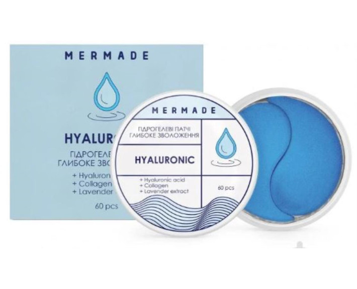 Патчи Увлажняющие гидрогелевые под глаза Hyaluronic 60 шт MERMADE